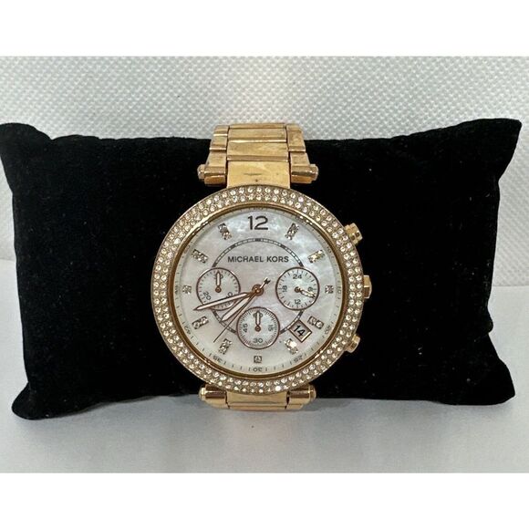 Michael Kors Parker MK5491 Women\'s Gold Stainless Steel Analog Dial Watch NUL37 main image 10